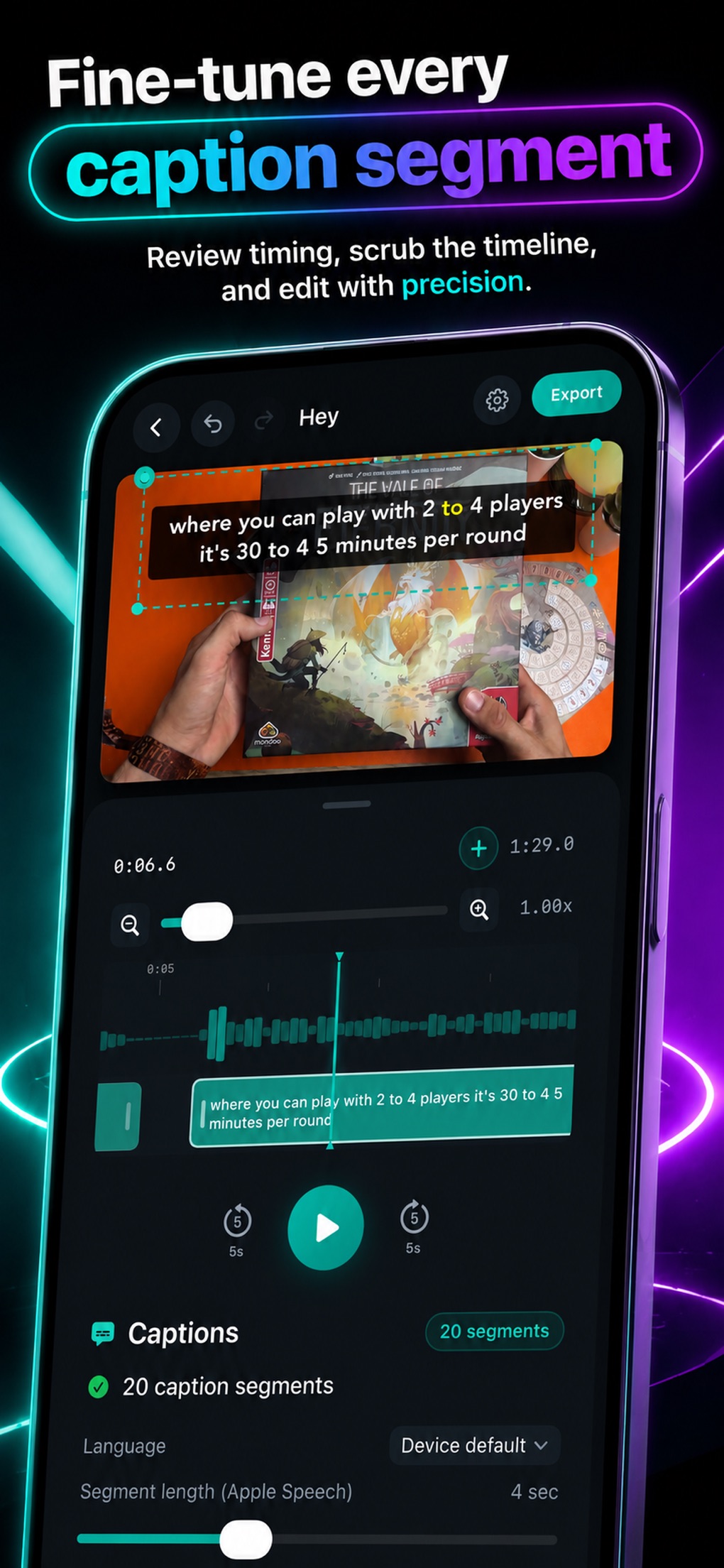 Captions AI screenshot