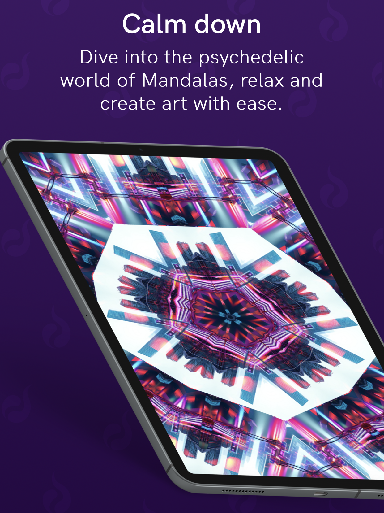 Kaleidoscope mandala kaleidoscope pattern on iPhone