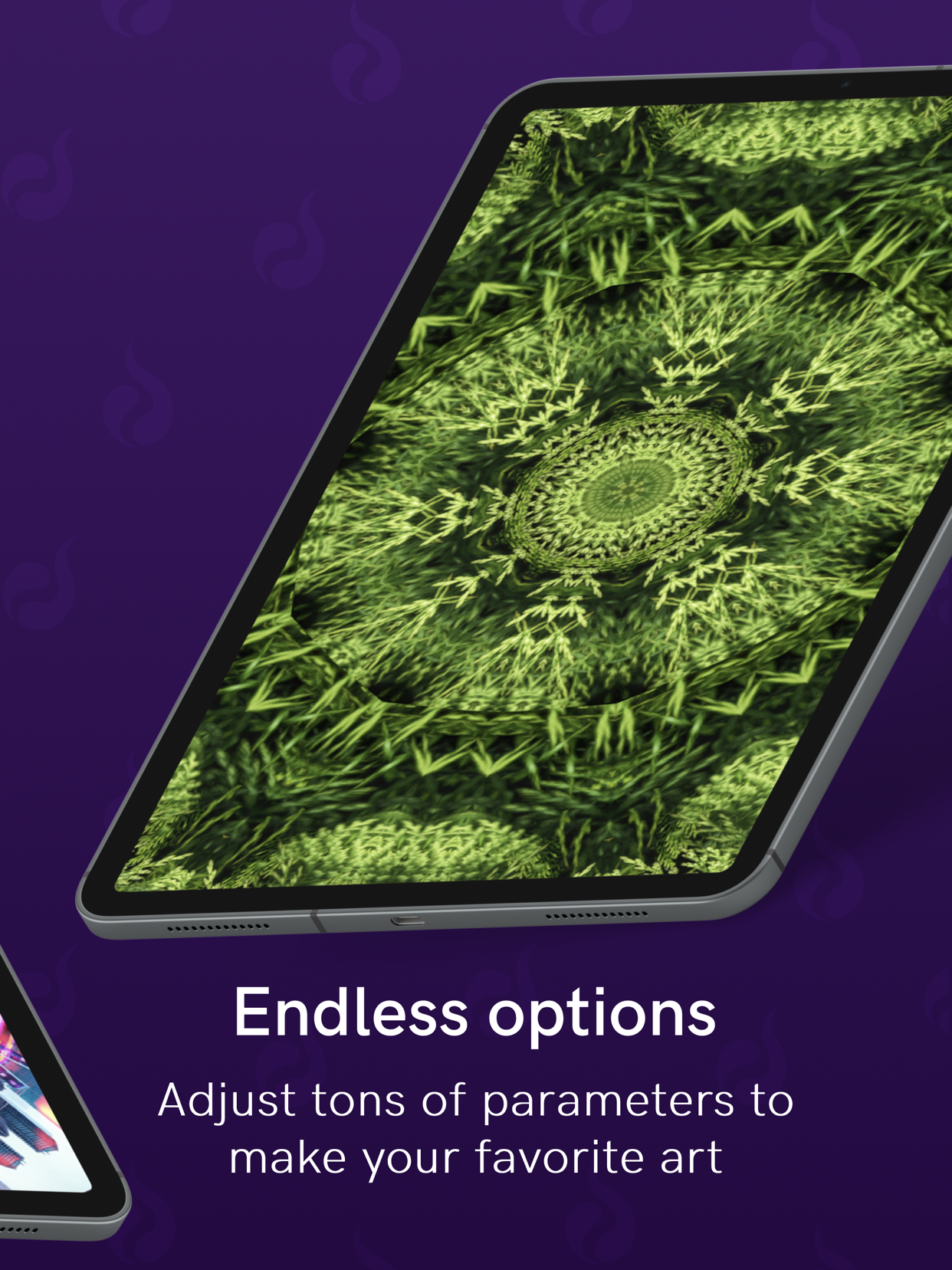 Touch drawing a kaleidoscope mandala in Kaleidoscope Visual Meditation