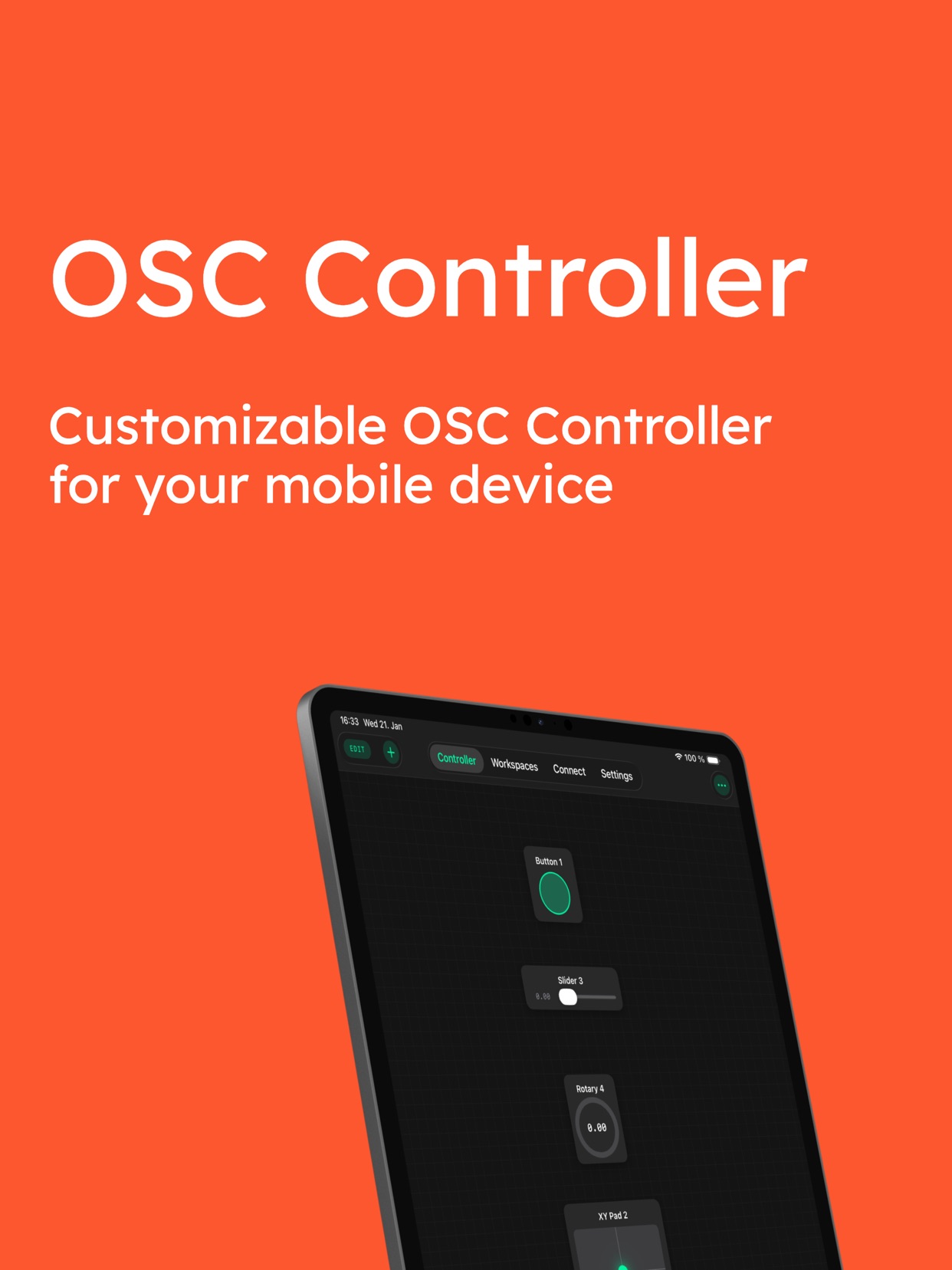 OSC Controller PRO custom workspace