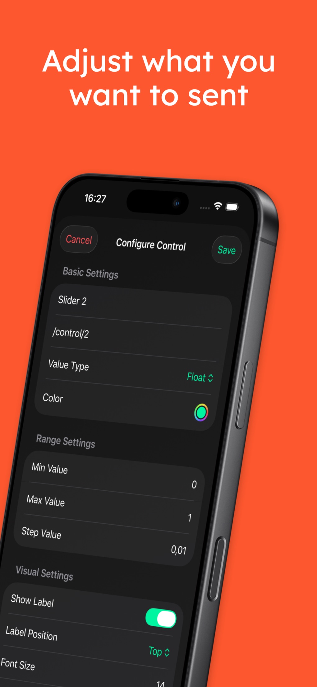 OSC Controller screenshot