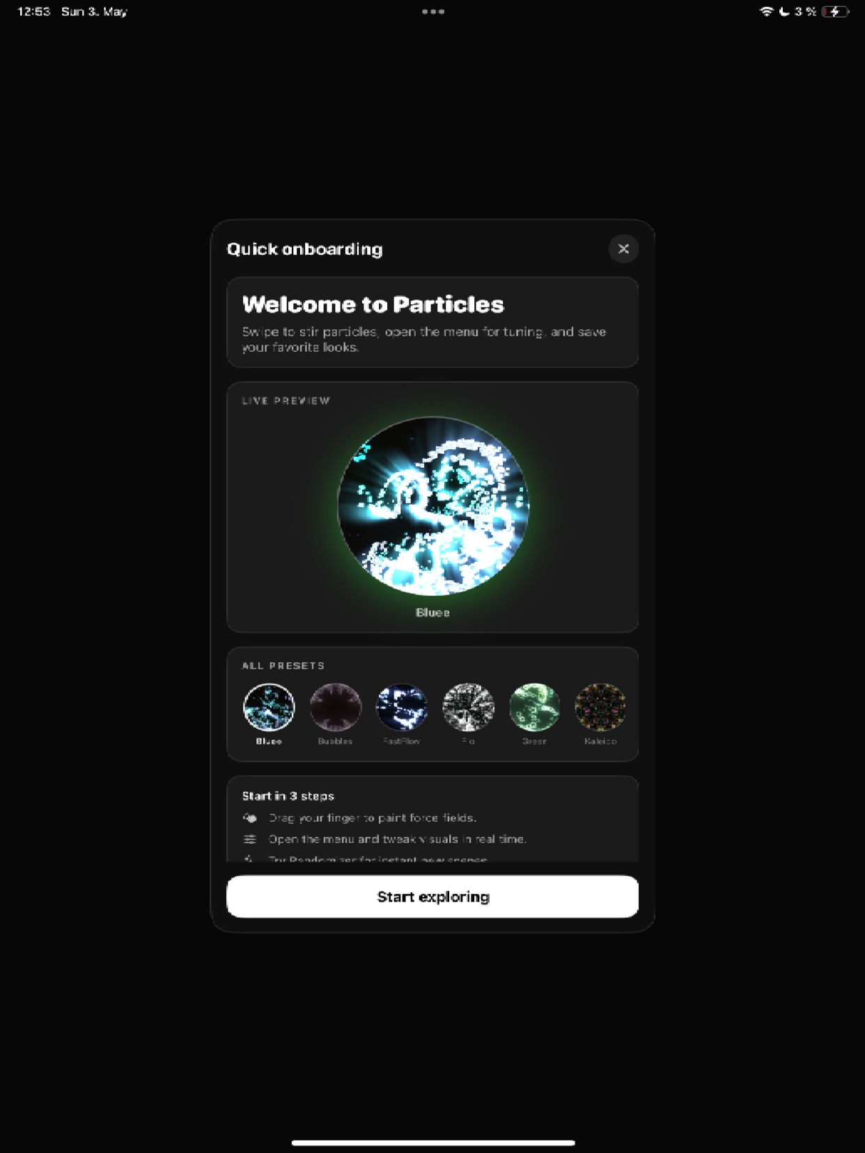 Particle Visualizer colorful particle show